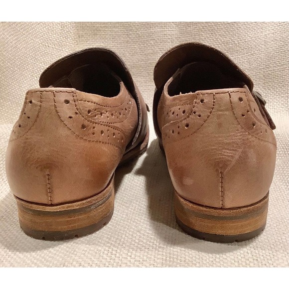 KORK EASE women’s Sz 7 brown leather wing tip Bailee Kiltie slip on loafer shoes - Picture 5 of 9